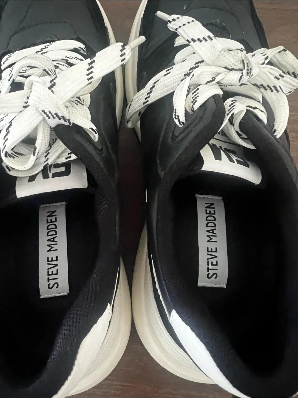 Steve Madden Black and White Chunky Athletic Sneakers